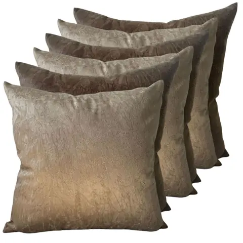 Kit 6 Capas De Almofadas Decorativas Sued Lisas 60x60 Lindas