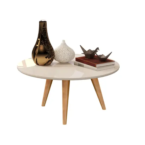 Mesa Centro retro Decorativa para sala Dubai com pés palito em madeira cores