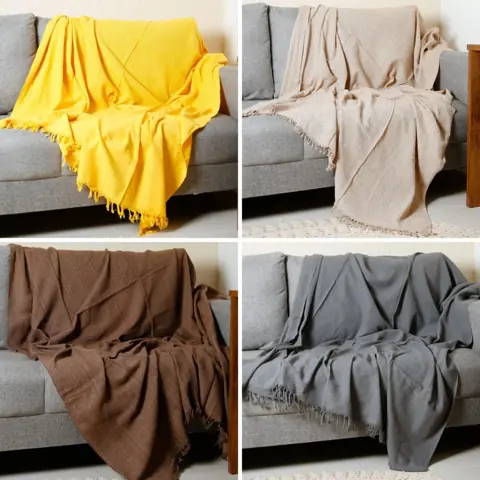 Manta para Sofá Capa Protetora 2,40 x 1,80 Gigante 100% Algodão Cama Decorativa Colcha Coberta