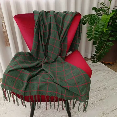 Toalha de Natal e fim de ano. Manta para sofa de algodão Luxo, Decoração Chic Tear Mineiro