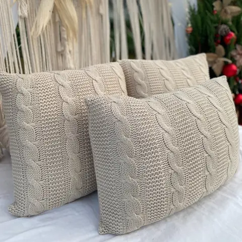 Capas De Almofada Sala Sofa Cama Decorativa Trico C/zíper NOVA YORK 45x45 50x50 60x40 50x30cm