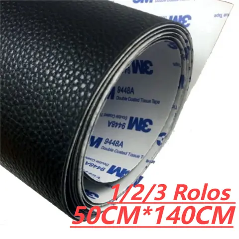 Couro Sintético Autocolante 140x50cm - Reparo Rápido para Sofá/Carro/Parede + Móveis PVC Reforçado