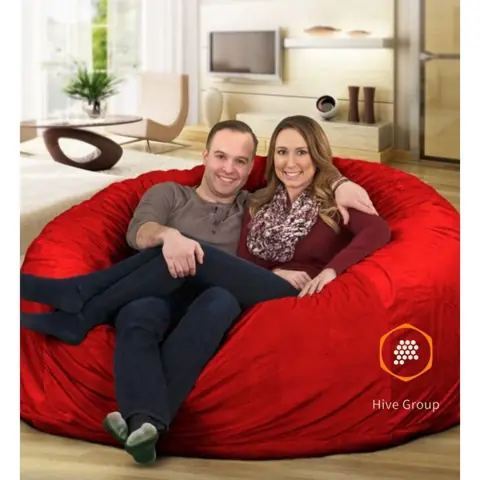 Puff almofadão redondo gigante 140x50 suede sem enchimento