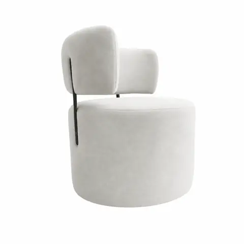 Poltrona Orgânica Bouclê Redonda Decorativa para Sala Quarto Recepção