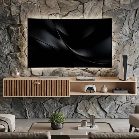 Rack King 1.80cm Decoração Sala Estar TV 75 polegadas Nicho Organizador 1 Porta - RPM