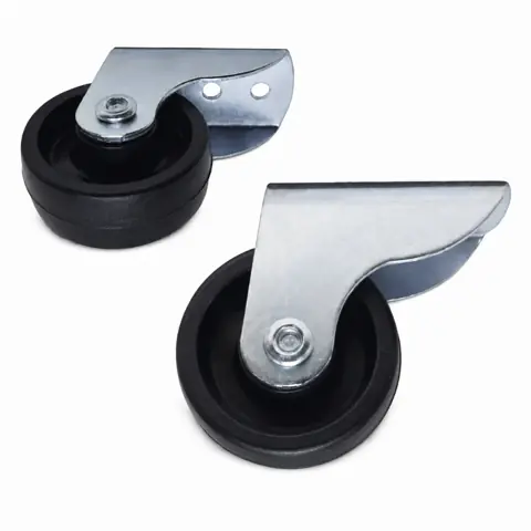 Kit 4 Rodízio Rodinha Preto Fixo P/ Bicama, Sófa Retratil, Auxiliar 114 Altura 4cm