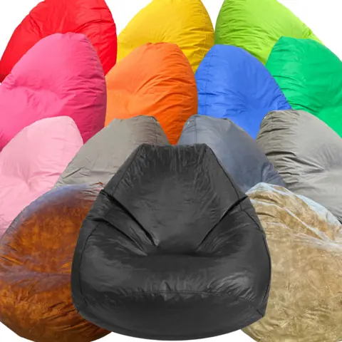 Puff Pera Grande Redondo Com Enchimento Fofão Cheio Pufe Confortável Sala Quarto Escritório Reforçado