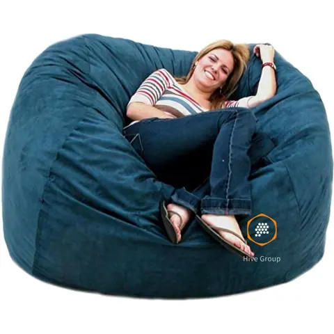 Puff Redondo Conforto Gigante 140x50 Suede Redondo Costura Reforçada