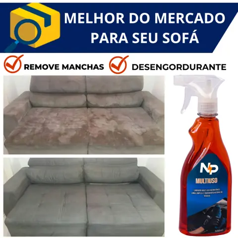Limpa Estofado Spray Multiuso Perfumado Uso Residencial e Automotivo 500ML Bancos Carpetes New Power