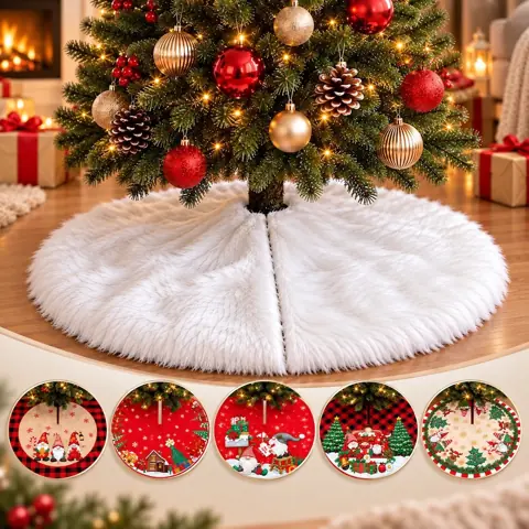 Saia Tapete Base Para Árvore de Natal Grande Enfeite Decoração Natalino Linda