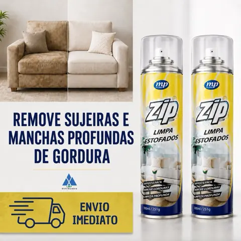 Limpa Estofados Zip 300ml My Place Limpa Sofa Espuma Limpeza