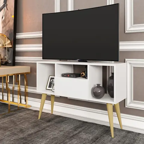 Rack para TV até 40 Polegadas Retrô Moderno para Sala e Quarto Compacto Argentina
