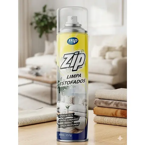 Limpa Estofados Remove Manchas e Sujeiras - Zip My Place 300ml - 1, 2, 3 e 4 Unidades