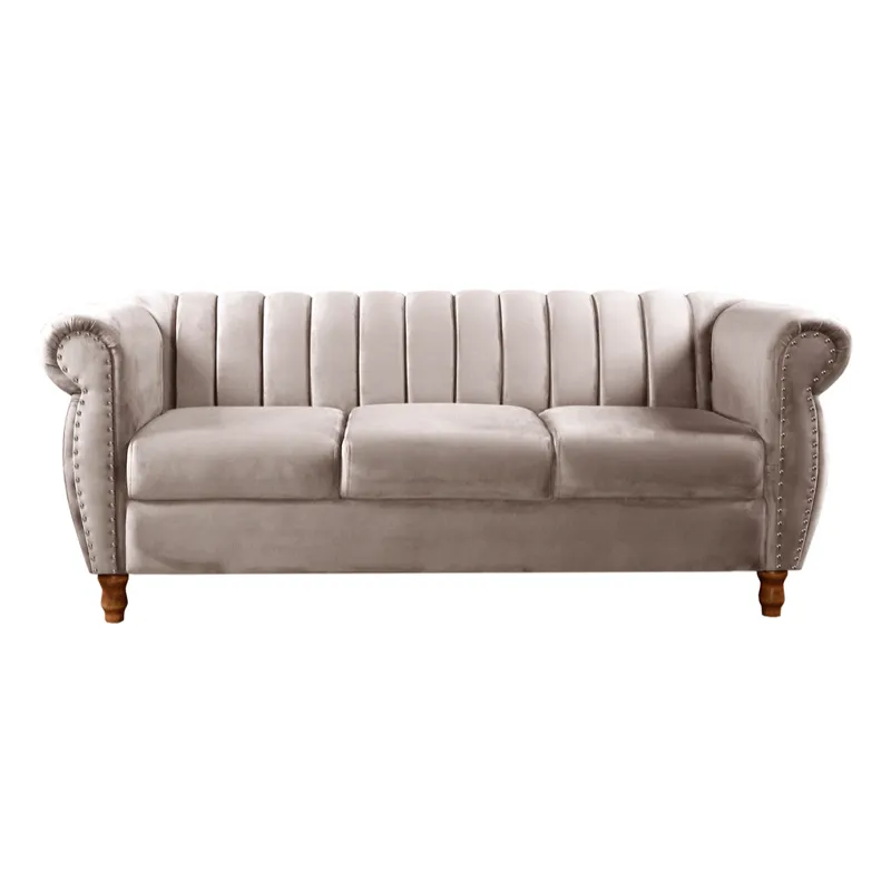 Sofá Chesterfield Realeza 3 Lugares Decoração Retrô Vintage