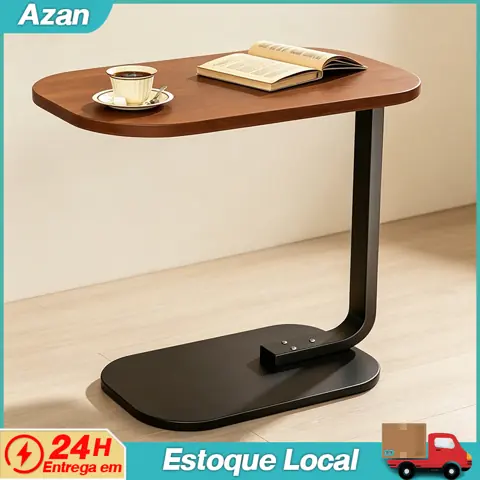 Mesa De Apoio Lateral Para Notebook LumináRia PortáTil Sofá Cama Luxo - Ferro E Mdf Mesa De Centro Pequena...