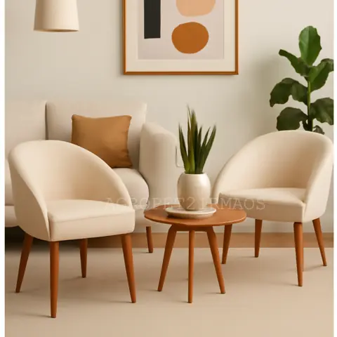 kIT 2 Cadeira Lua Decorativa Poltrona Lua Sala de Estar Salão Quarto Estética Decoração Recepção