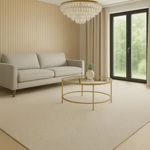 Tapete Grande 3,00 M X 2,00 M Navalhado Bege Sala Quarto Escritório Moderno Elegante Antiderrapante
