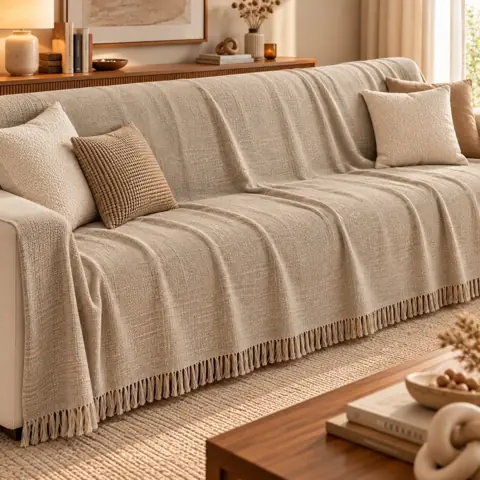 Manta Para Sofá 400x180 Mts Luxo Super King Gigante Tipo Capa Protetora Decorativa De Sofá Poltrona Algodão