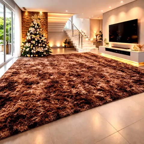 Tapete Peludo 2,00 x 3,00 Mt Antiderrapante Varias Cores