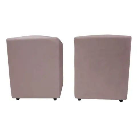 Kit 2 puffs decorativos em veludo - super macio, confortável e compacto 30x30x45 alta qualidade
