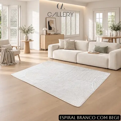 Tapete 150x200cm Antiderrapante Geométrico para Sala quarto