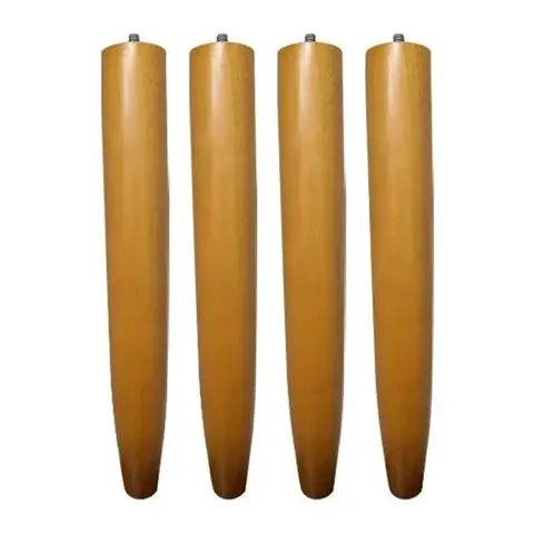Pé Palito 30cm Madeira Mel Para Sofá E Puff