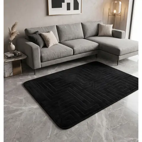Tapete Moderno Itália 1x1,5 Metros 3D com Textura Geométrica - Elegância e Conforto para Sua Sala