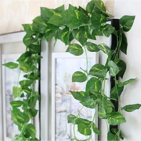 Kit 4 Metros Folhagem Pendente Trepadeira Planta Artificial Flores Artificiais Para Decoração Ramos