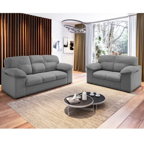 Conjunto Sofá 3 e 2 Lugares Suede Istambul Flash