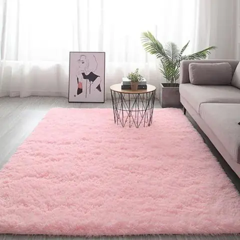 Tapete Felpudo Peludo 1,00x1,40 p/ Sala Quarto Colorido Macio Antiderrapante