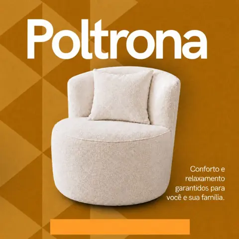 Poltrona Confortável Orgânica de Luxo Suede dhouse