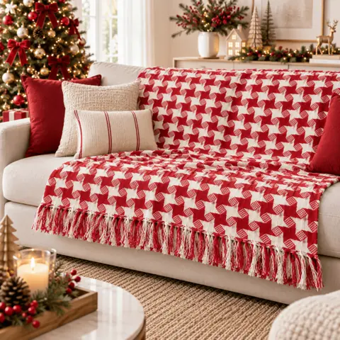 Manta Sofá Natal Gigante Tipo Capa De Sofá Protetora Decorativa Natal