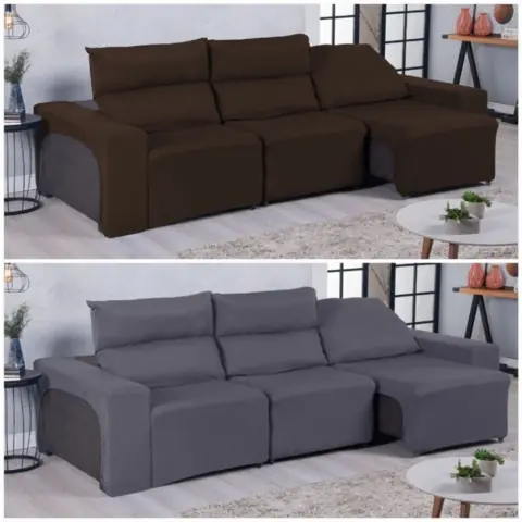 Kit Capa Protetora Sofá Retrátil 3 Lugares Luxo Soft