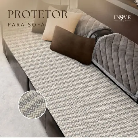 Capa Protetora Para Assento Sofá 100%Algodão Diversas Medidas - Sala Sofá Luxo