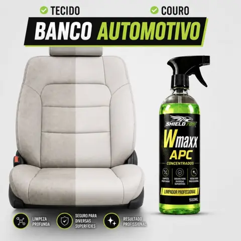 Limpa Estofado Automotivo - APC Multiuso Concentrado - Tira Manchas Bancos e Tetos Wmaxx 500ml