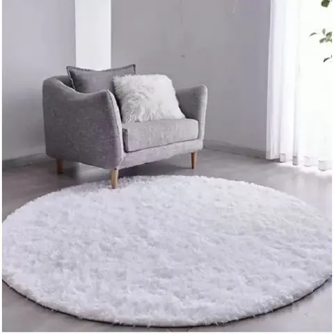 Tapete Redondo Decorativo Sala Quarto Felpudo Peludo Grande 2,00 m