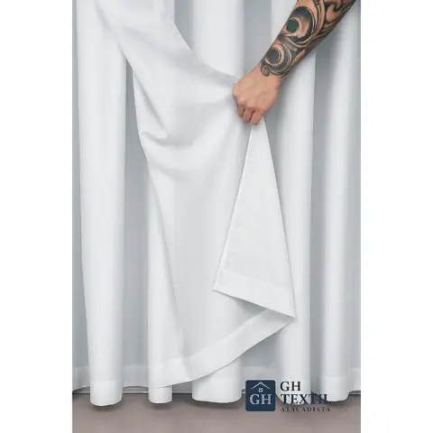 Cortina Luxo Voil com Forro Microfibra 3,00x2,80m para Varão Simples Sala e Quarto Elegante