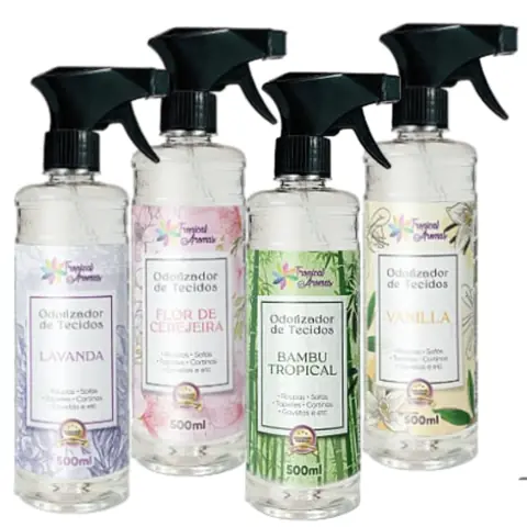 Odorizante De Tecido Ambientes Spray 500ml Tropical Aromas Odorizador