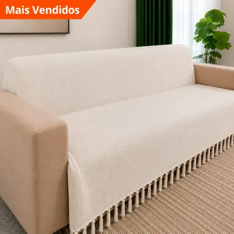 Manta para Sofá 2 e 3 Lugares em Linho Premium Tamanhos 1,80mx2,20m e 2,20mx2,80m
