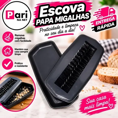Escova Papa Migalhas Feiticeira P/ Limpar Mesa Toalha Sofá Carro