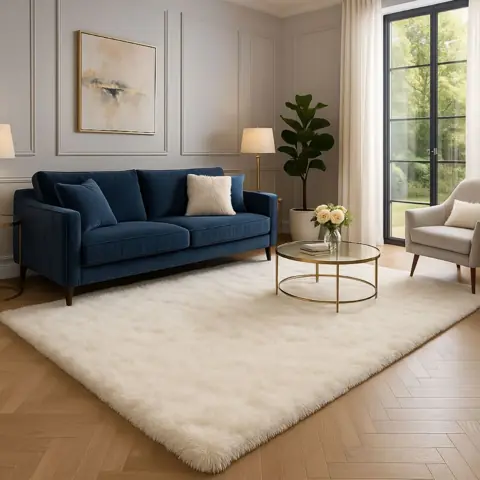 Tapete Luxo Felpudo Shaggy 1,00x1,50m Para Sala e Quarto