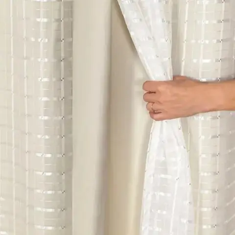 Cortina Blackout Pvc Tecido Voil 2,80 X 1,80 Sala Quarto Cor Cinza Bege Branco Bloqueia Luz