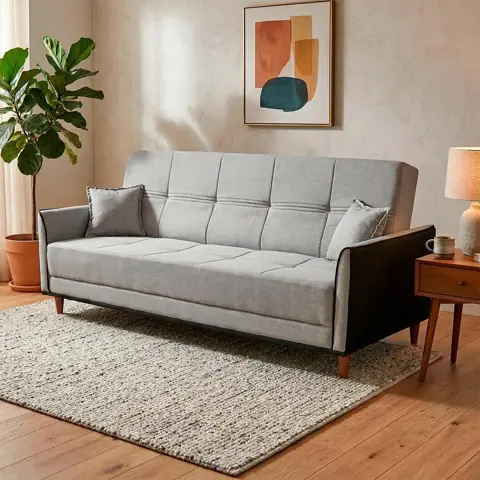 Sofá Cama Sérvia 2,00m Cinza Linho - King House