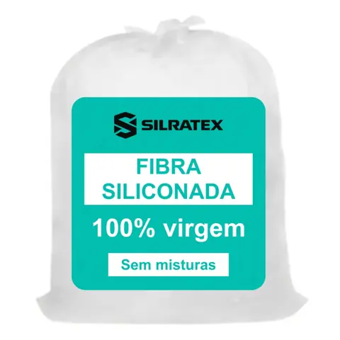 Fibra Siliconada Para Enchimento Branca Refil Almofada Travesseiro Anti Alérgico Silicone Virgem Macio Puff...