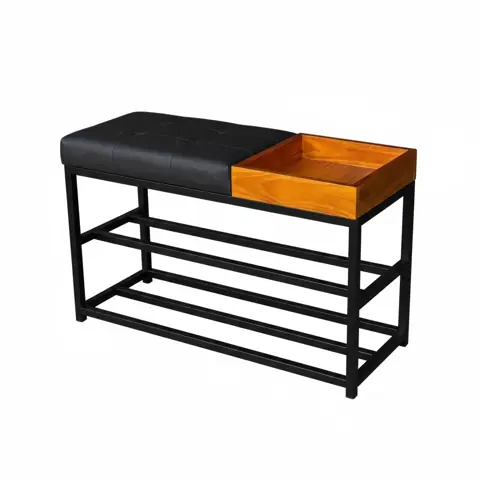 Sapateira Banco Banquinho Estofado Para Casa 80cm Aparador Luxo