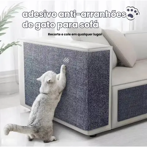 Protetor Adesivo Arranhador para Gato - Evite Danos em Sofás e Móveis