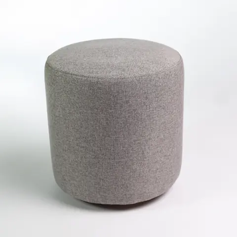 Puff Duna Decorativo Organico Puffe Redondo Tecido Linho