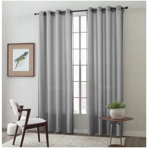 Cortina LUXO CINZA Oxford De Sala/quarto/escritório 300x250 para varão de 2 metros