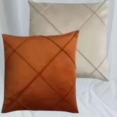 ( 2 )Capas de Almofadas Suede Drapeada 50x50