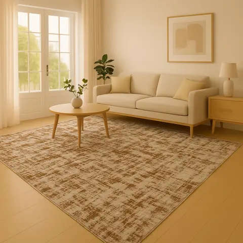 Tapete Bege Geométrico para Sala e Quarto - Grande Tamanho 2,00x1,50m